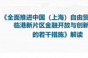 臨港新片區(qū)50條金融創(chuàng)新舉措發(fā)布！