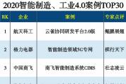 2020智能制造、工業(yè)4.0案例TOP30